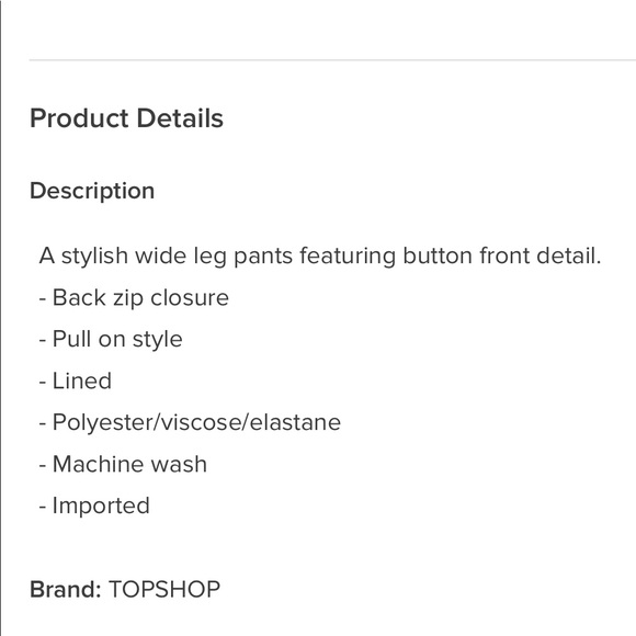 Topshop Wide Leg Pants - Picture 6 of 6